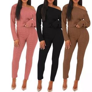 Lounge wear set - mocha brown color